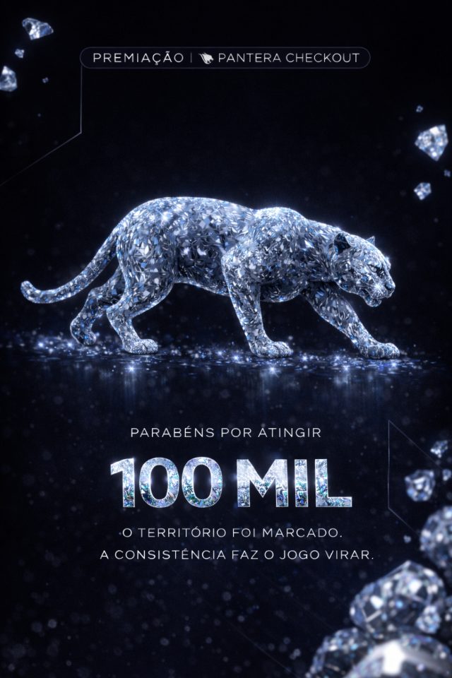Placa Pantera de R$ 100 mil em faturamento